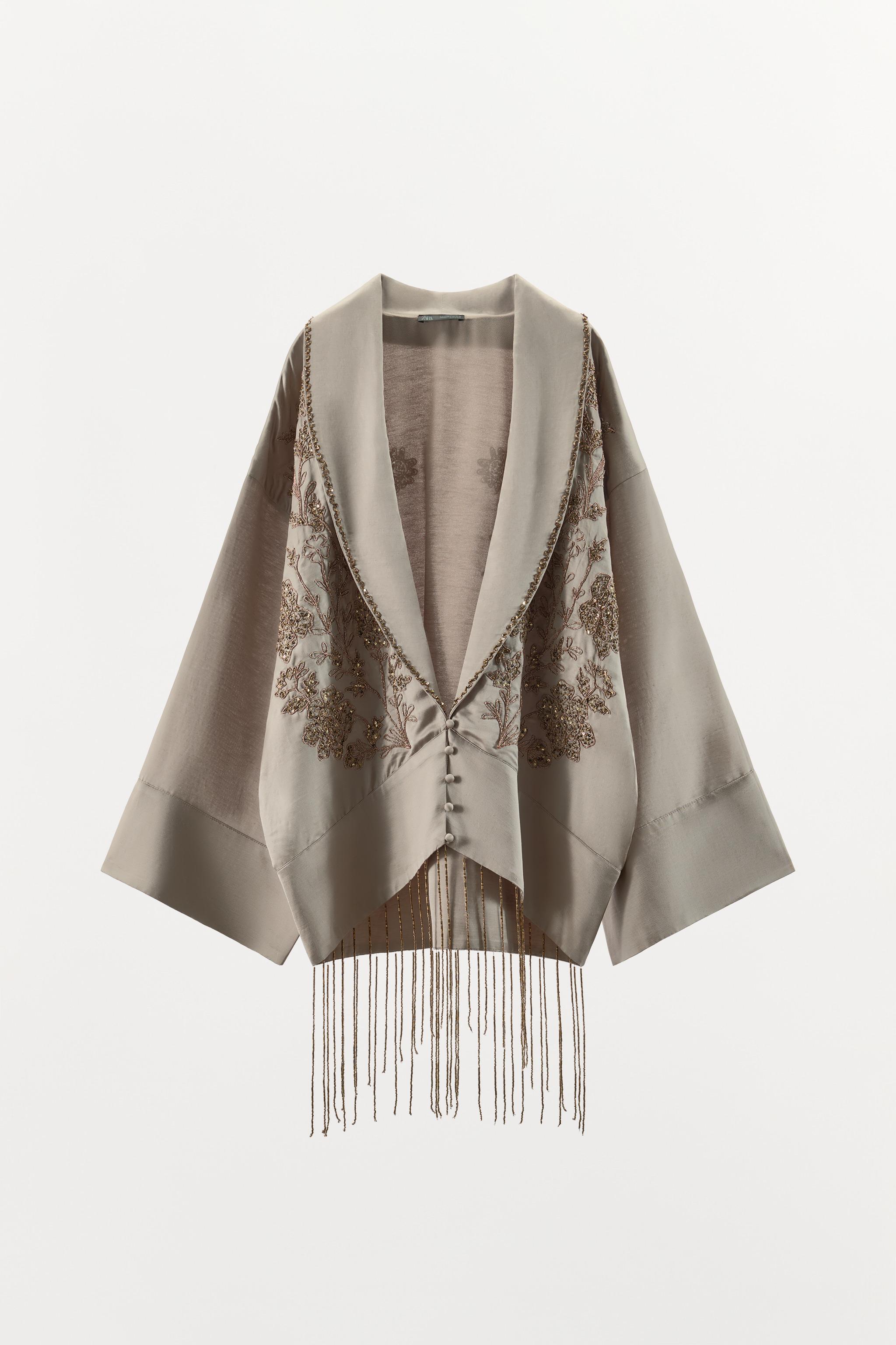 LIMITED EDITION EMBROIDERED BEADED KIMONO